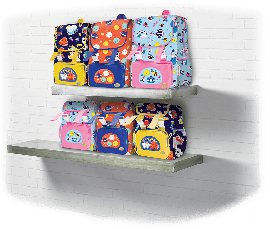 Cartoon Backpack Png (863x740), Png Download