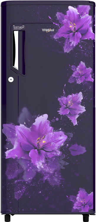 Whirlpool 200 L 4-star Refrigerator , Purple Splash) (635x830), Png Download