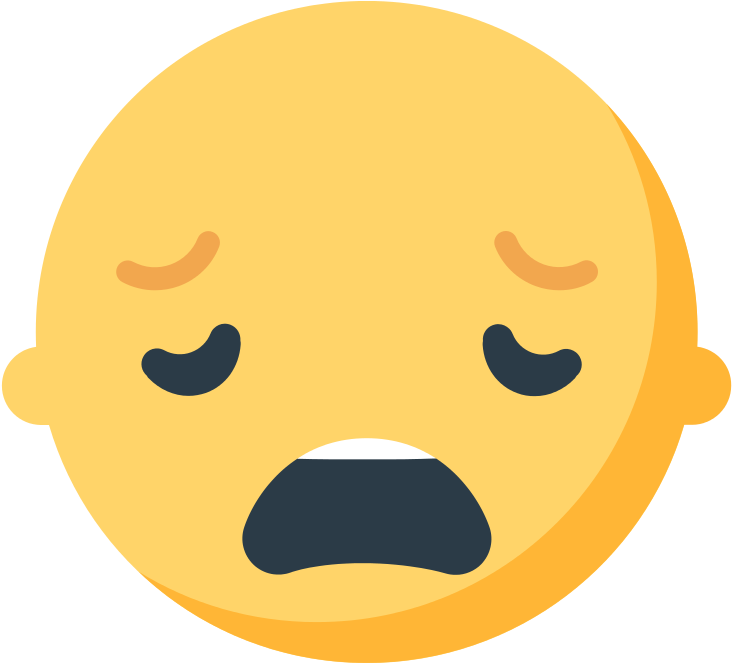 File - Fxemoji U1f629 - Svg - Cara Cansada Emoticon (768x768), Png Download