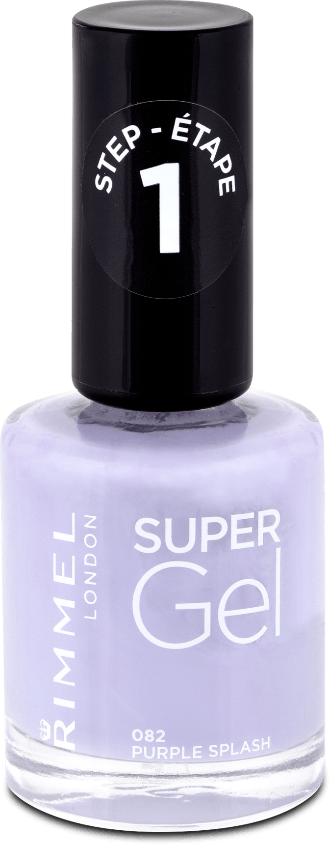Rimmel Lak Na Nechty Super Gel, 082 Purple Splash, (673x1720), Png Download