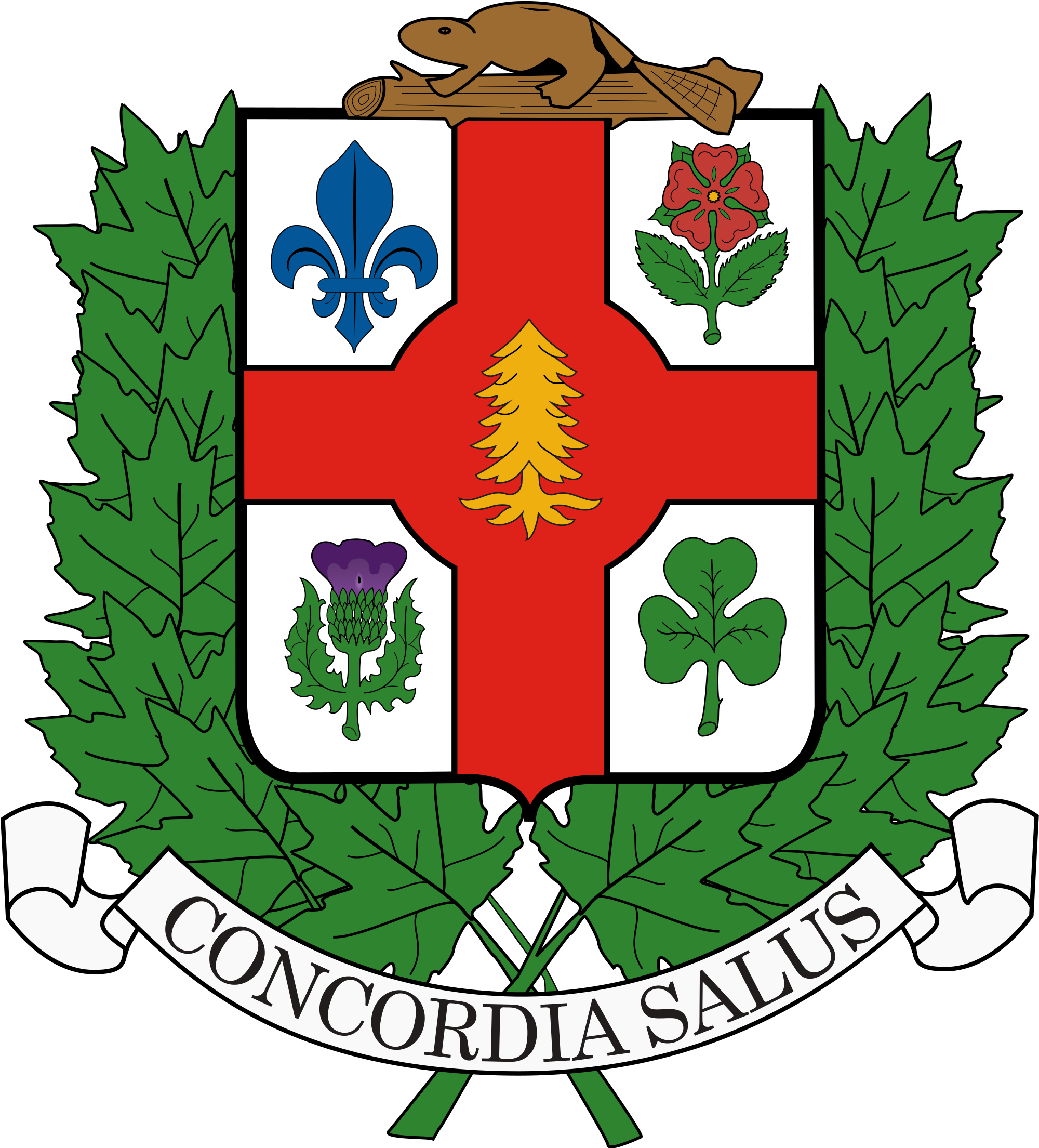 Coat Of Arms Of Montreal - Flag: City Of Montreal, Canada (2000x2223), Png Download
