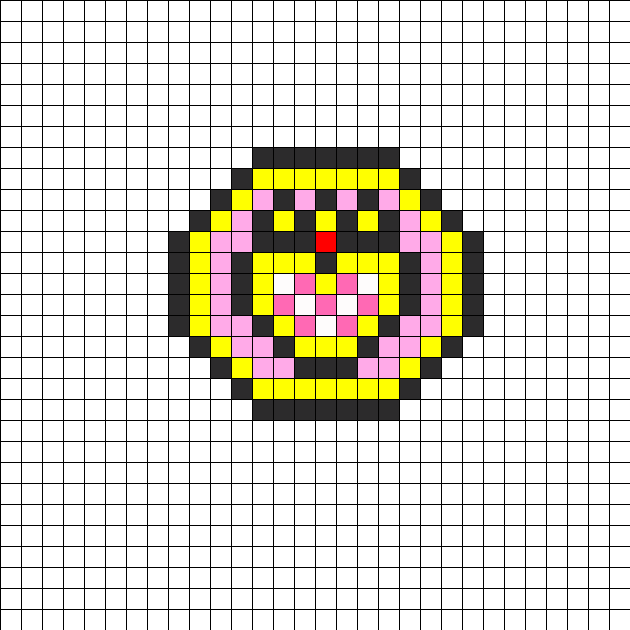 Sailor Mini Moon Brooch Perler Bead Pattern / Bead - Sailor Moon Hama Bead Patterns (630x630), Png Download