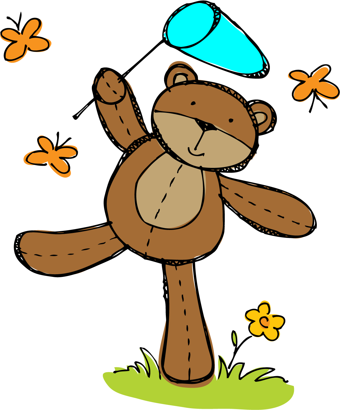 Clipart Bear Spring - Trace The Number 1 To 25 (1167x1383), Png Download