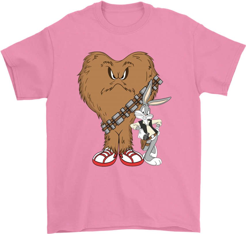 Gossamer And Bugs Bunny As Chewbacca And Han Solo Star - Shirt (1024x1024), Png Download