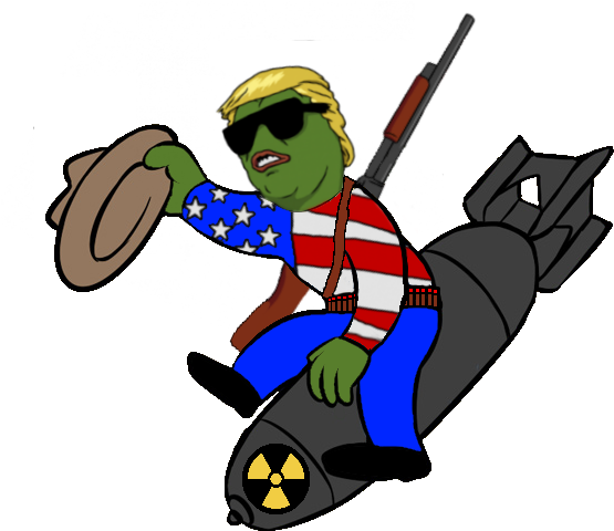 Trump Pepe , - Trump Pepe Nukes (600x609), Png Download