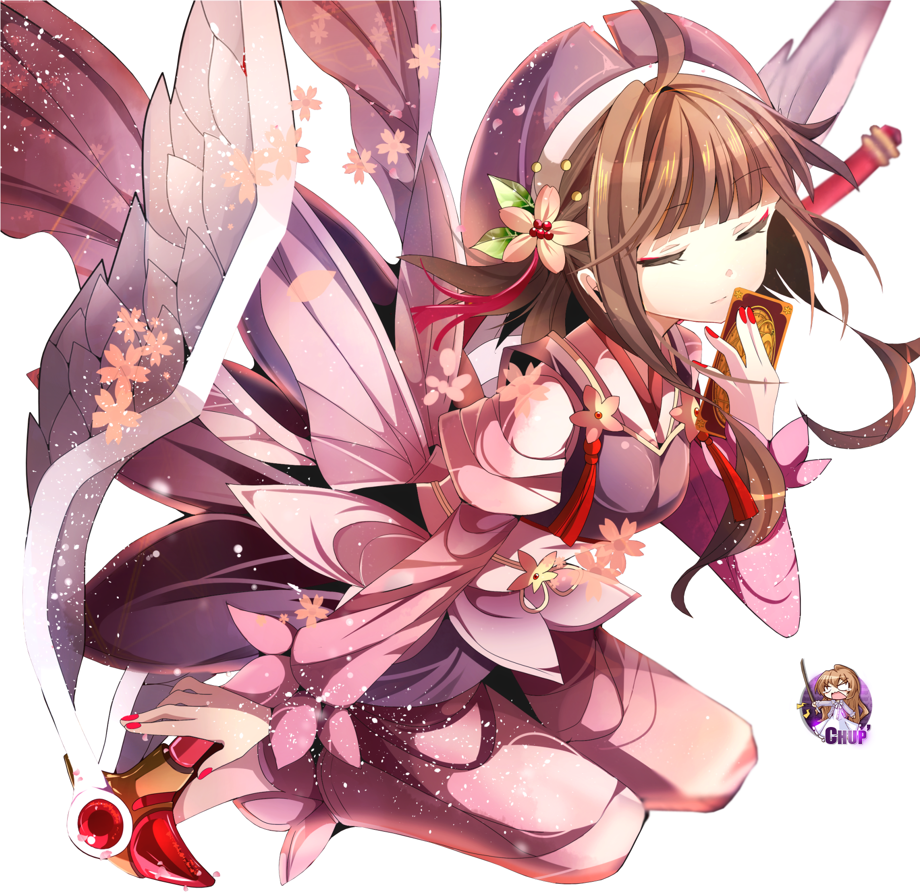 Renders Sakura Card Captor - Cardcaptor Sakura Sakura Long Hair (1889x1899), Png Download