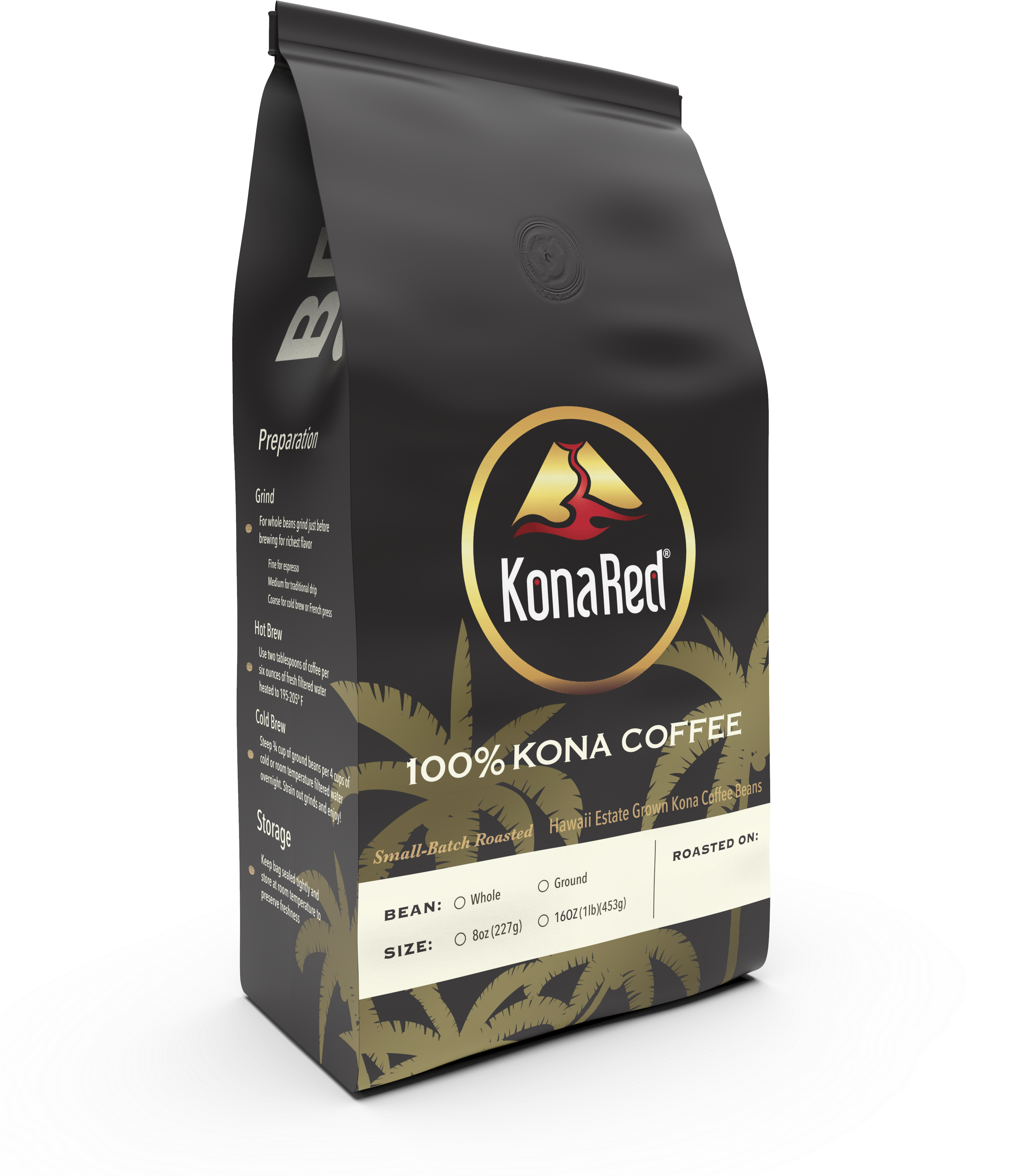 Kona Red Coffee Black Left V=1543299661 - Konared Coffee, Cold Brew, Espresso - 12 Fl Oz (3000x3752), Png Download