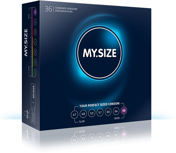 Size Condoms In 7 Sizes - My Size Condoms 36 Pack 60 Mm (768x711), Png Download