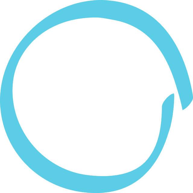 Circle With Blue Border (640x640), Png Download