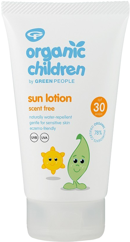 Baby Sun Protection - Green People Children's Sun Lotion Scent Free Spf30 (936x936), Png Download