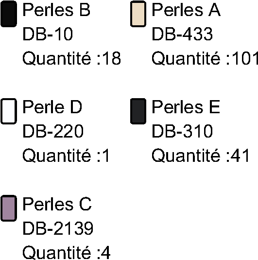 Chat Noir Sur Croissant De Lune Tissage Brick Stitch - Perles Miyuki (571x583), Png Download