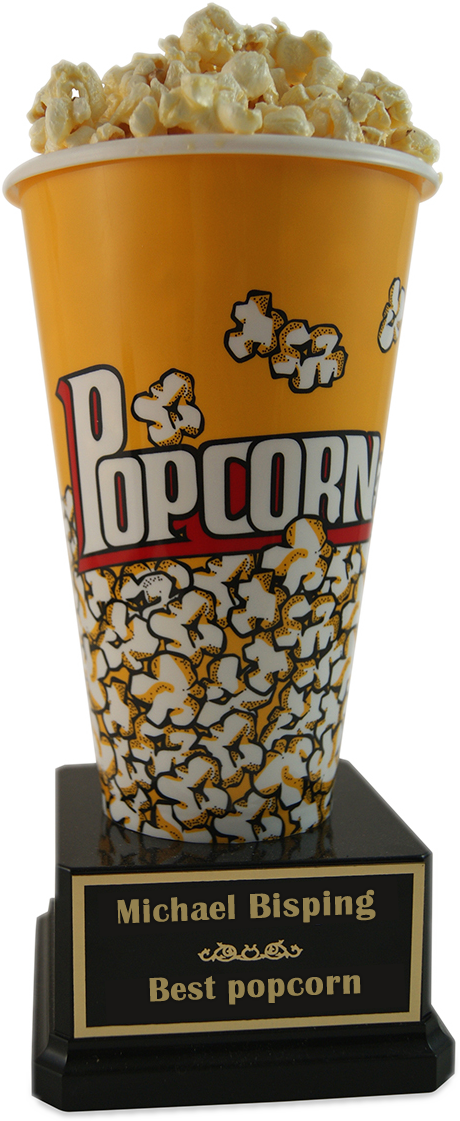 [ Img] - 1 Large Reusable Plastic Popcorn Tubs Container Movie (460x1121), Png Download