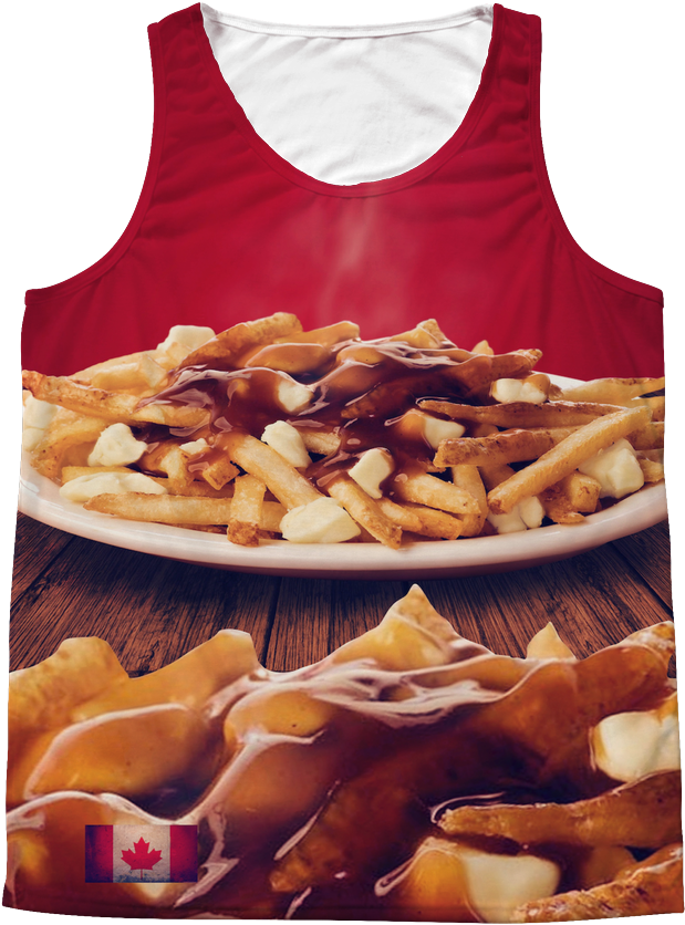 Canadian Poutine Unisex Tank Top (1024x1024), Png Download