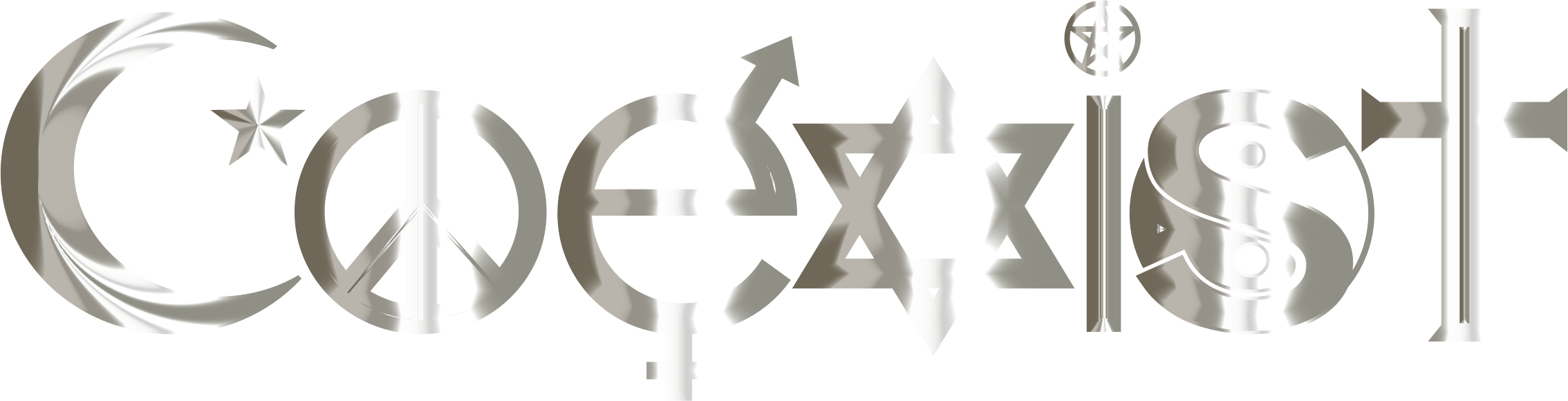 Freetoedit Coexist Png Transparentbackground Addon - Computer Font (2268x580), Png Download