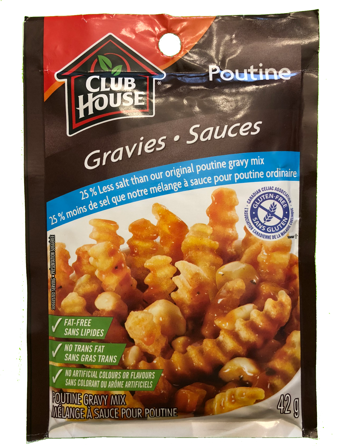 Club House Poutine Gravy With 25% Less Salt - Club House 25% Less Salt & Gluten-free Poutine (1200x1500), Png Download