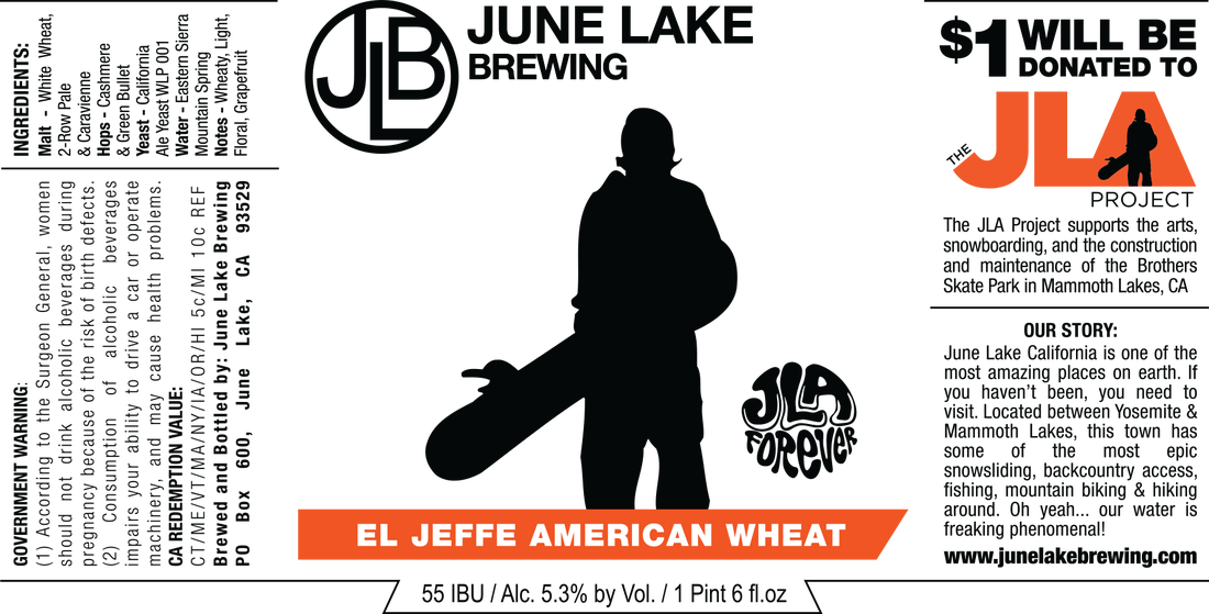 El Jeffe American Wheat Label - Poster (1100x559), Png Download