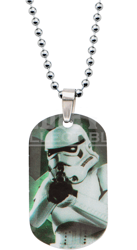 Kids Imperial Stormtrooper Dog Tag Necklace - Star Wars Necklace Dog Tag Stormtrooper With Chain (850x850), Png Download