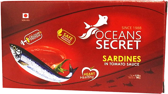 Ocean Secrets Sardines In Tomato Sauce 125g - Ocean Secret Sardines In Tomato Sauce, 125g (600x600), Png Download
