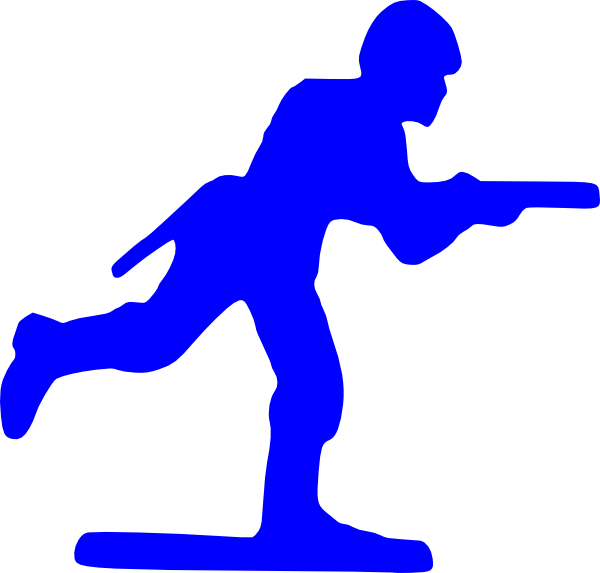 Blue Toy Soldier Svg Clip Arts 600 X 573 Px (600x573), Png Download