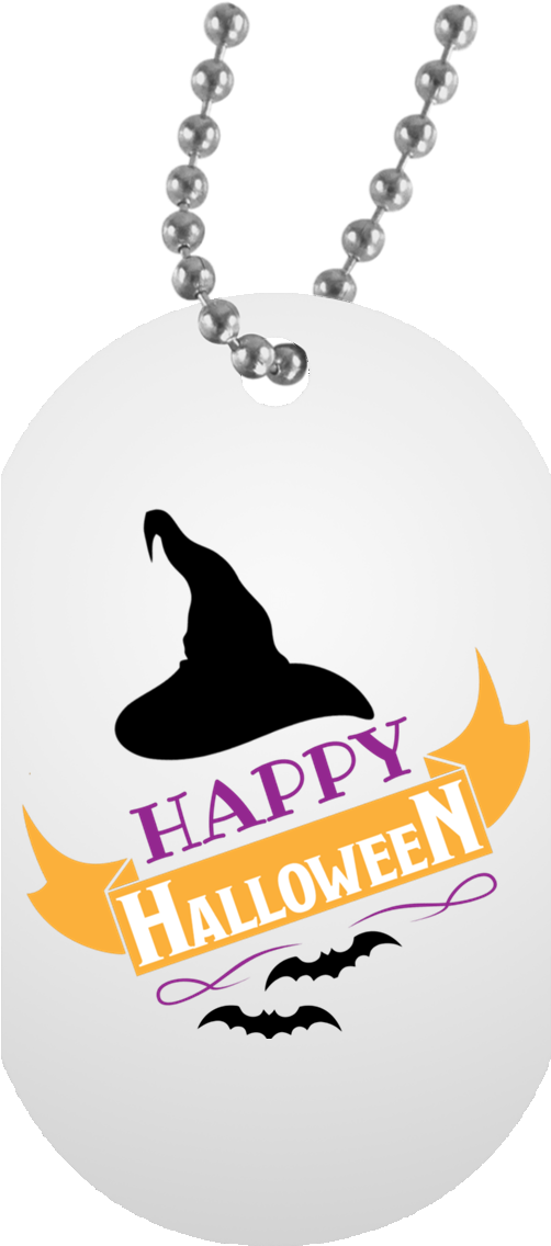 Happy Halloween White Dog Tag Necklace - Happy Birthday To My Son Funny Quotes (1155x1155), Png Download