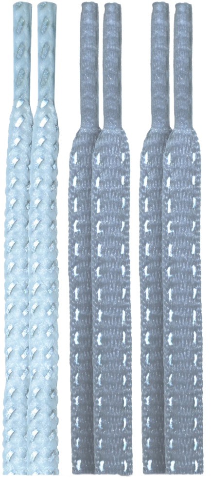 10 Seconds Classics 3pairs Pk Reflective Shoelaces - Wool (435x1024), Png Download