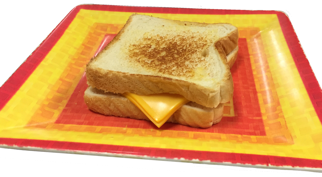 Grilled Cheese - Ham And Cheese Sandwich (1100x605), Png Download
