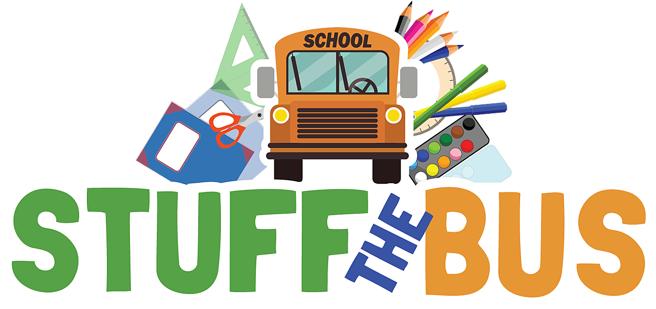 Stuff The Bus School Supplies (1500x858), Png Download