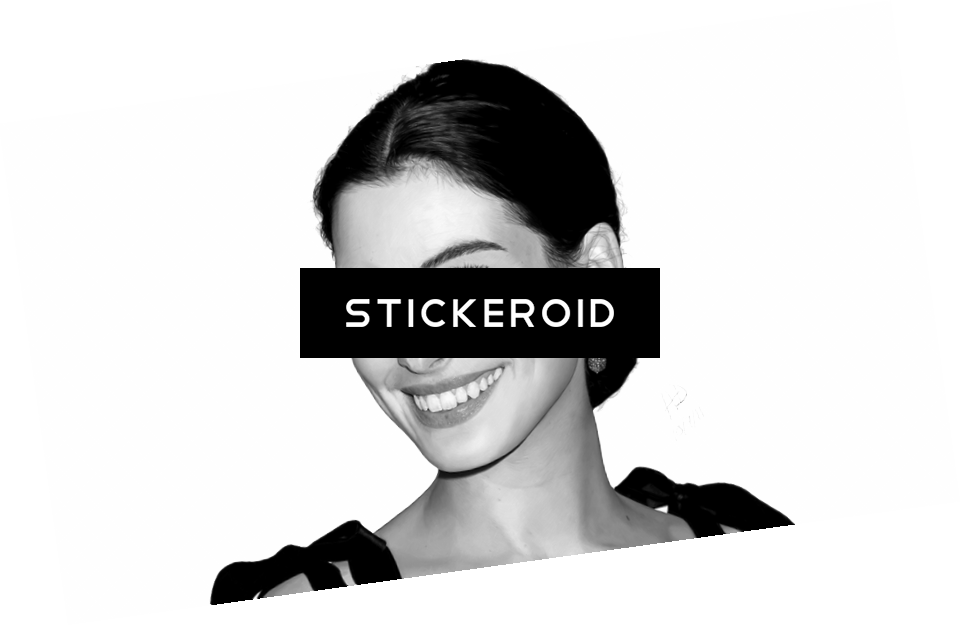 Anne Hathaway Celebrity - Anne Hathaway Black And White (960x626), Png Download