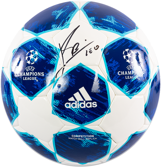 Lionel Messi Official Signed 2018-19 Uefa Champions - Adidas (650x665), Png Download