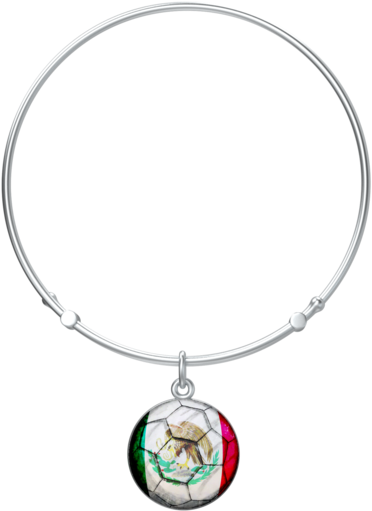 Mexico Vamos Con Todo Stackable Bangle In Silver - Moon (640x640), Png Download