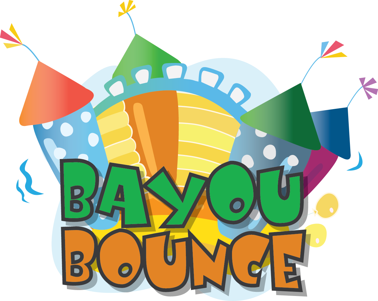 Bayou Bounce Logo - Bouncy Castle Clip Art (1279x1018), Png Download