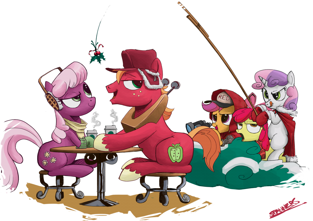 Apple Bloom, Artist - Mlp Cheerilee Big Mac (1280x905), Png Download