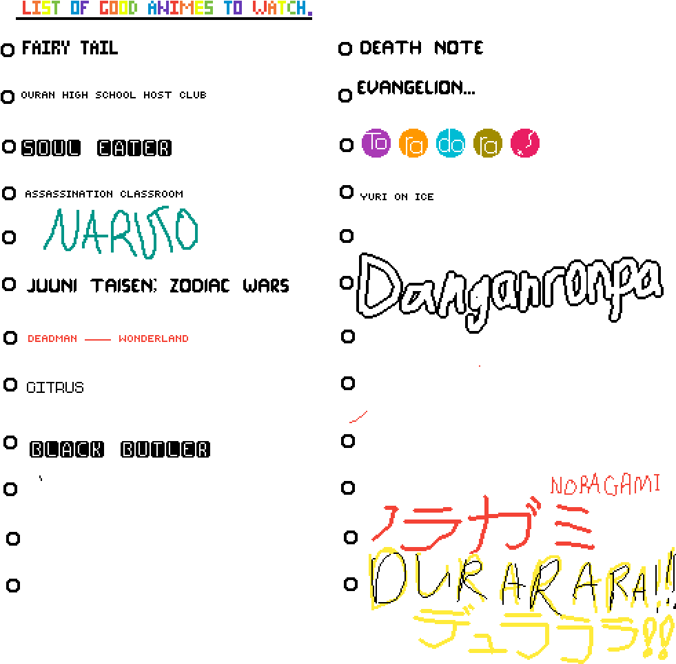 Some Anime Suggestions (1000x1000), Png Download