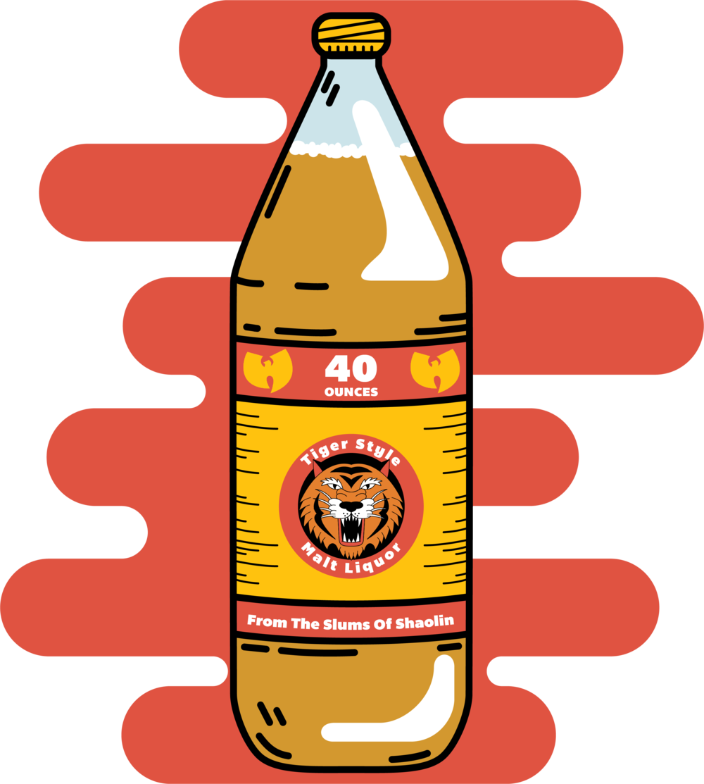 Tiger Style 40oz (1000x1113), Png Download