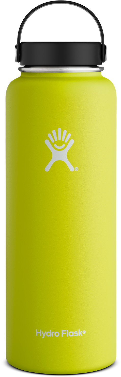 40 Oz Wide Mouth Citron Water Bottle From Aries Apparel - Blue 32 Oz Hydro Flask (642x1586), Png Download