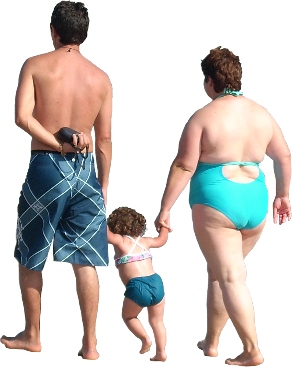 People At The Beach Png (1000x1239), Png Download