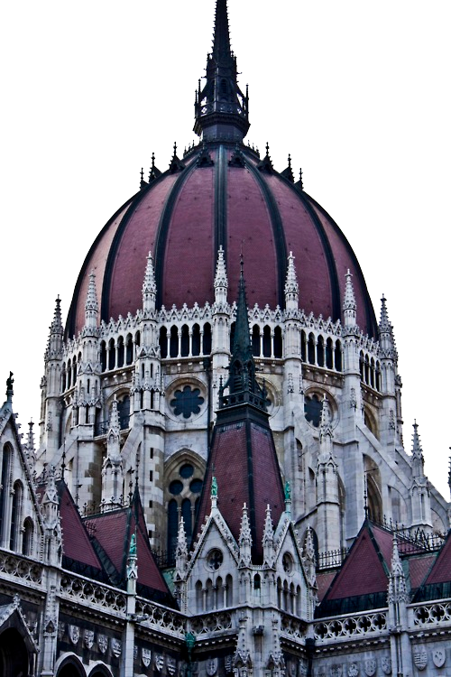Gothic Architecture With Flying Buttresses - Hungarian Parliament Building (500x750), Png Download