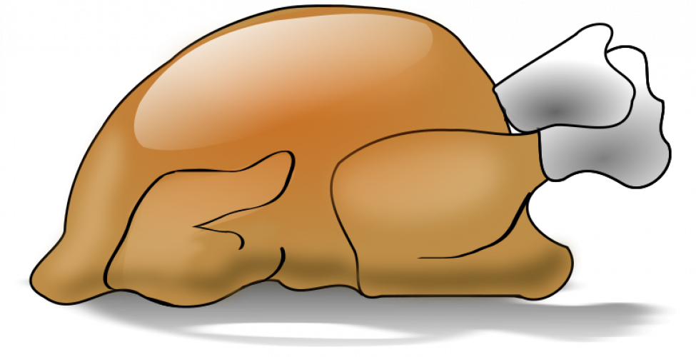 Thanksgiving Day Turkey Vector Drawing - Animated Cooked Turkey Png (975x500), Png Download
