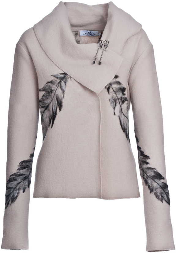 Quill Sweater 'short'-super Soft Fine Wool With Exclusive - Sweater (700x851), Png Download