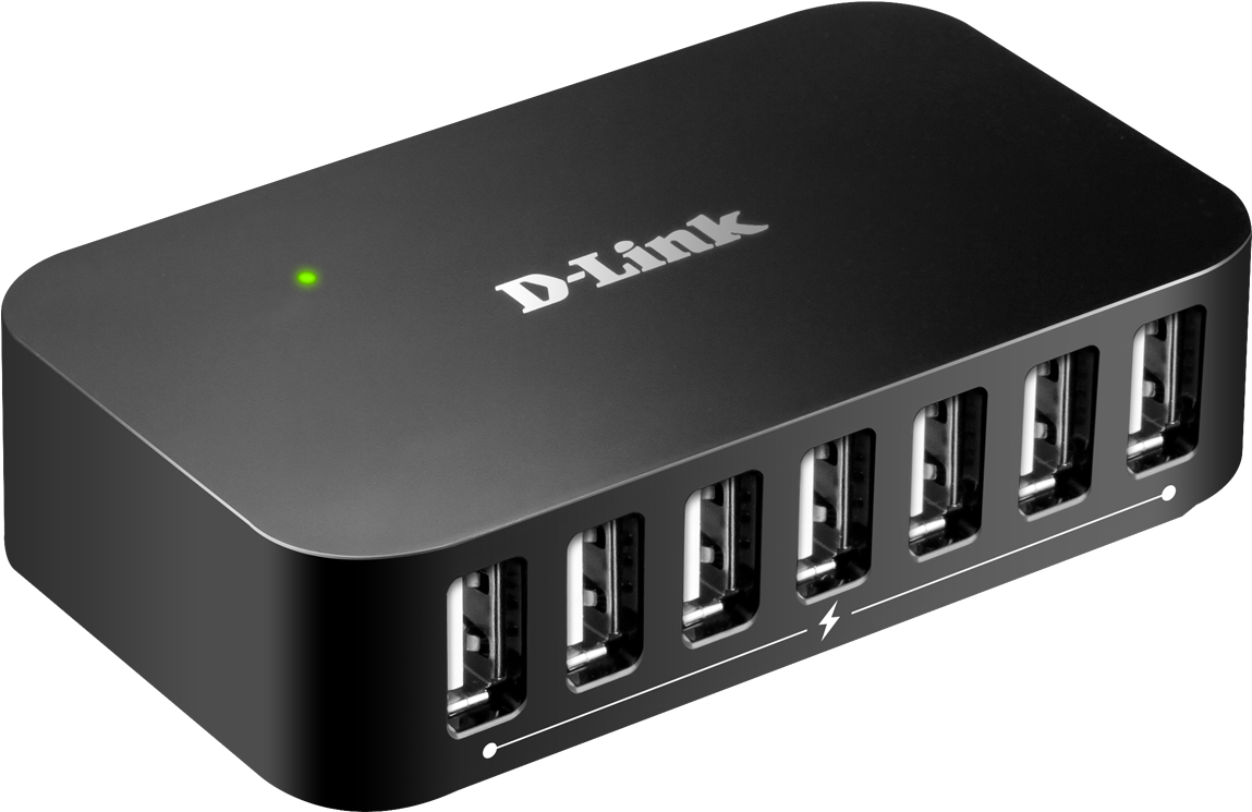 Dub-h7 D1 Side - D-link Dub H7 Hub - 7 Ports (1664x936), Png Download