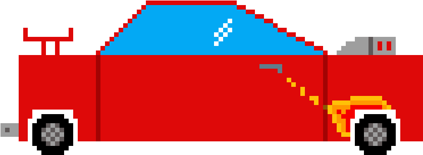Fire Pixel Car (1125x675), Png Download