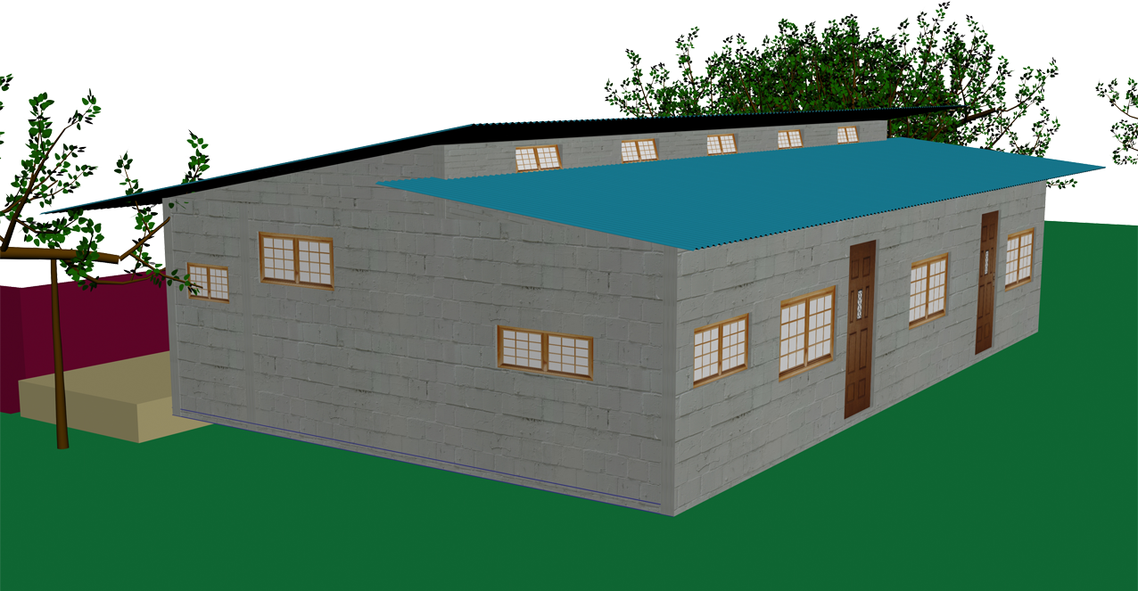 Farm House - Roof (1276x663), Png Download