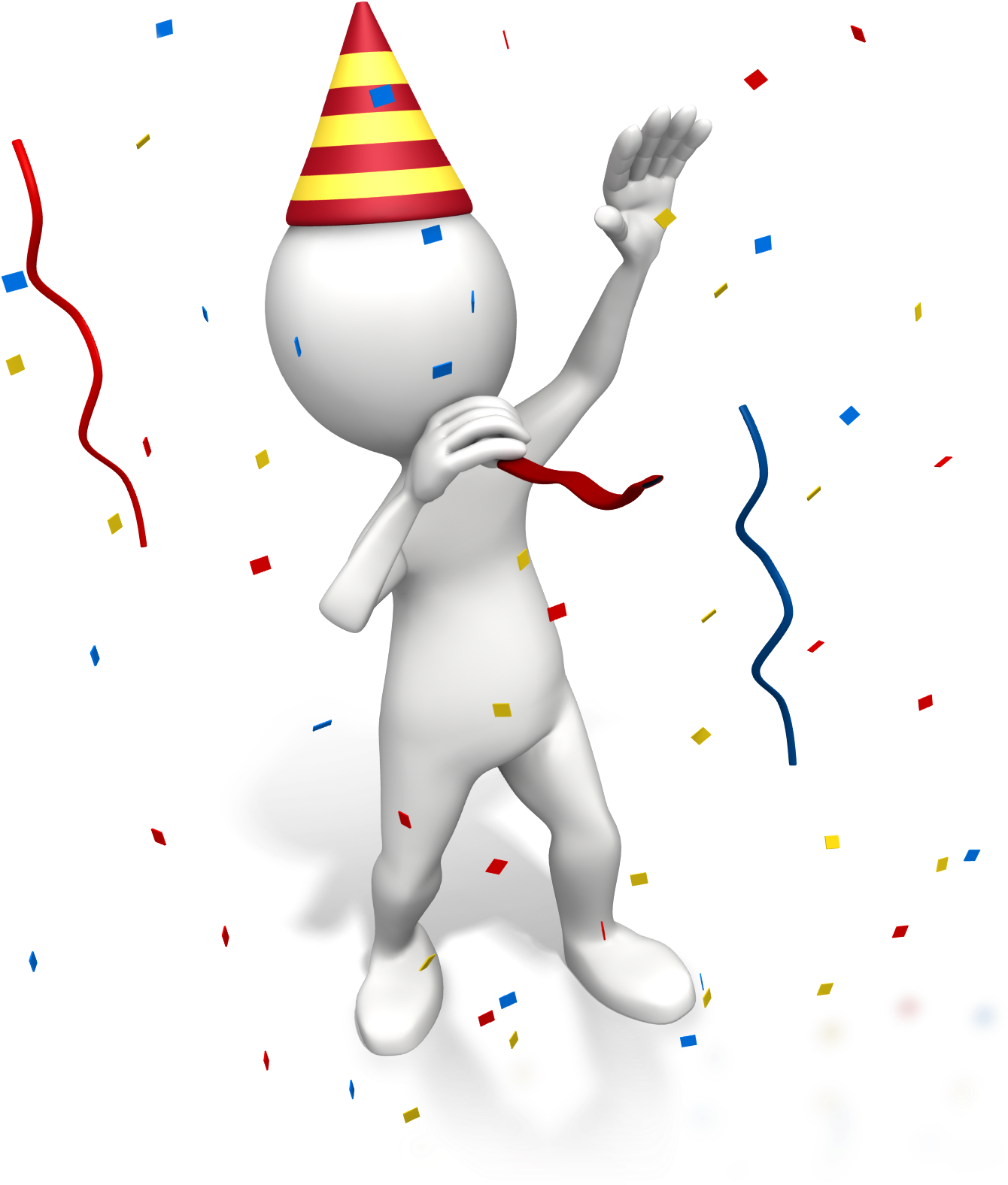 Happy New Year - Party Stick Figures Transparent (1400x1600), Png Download