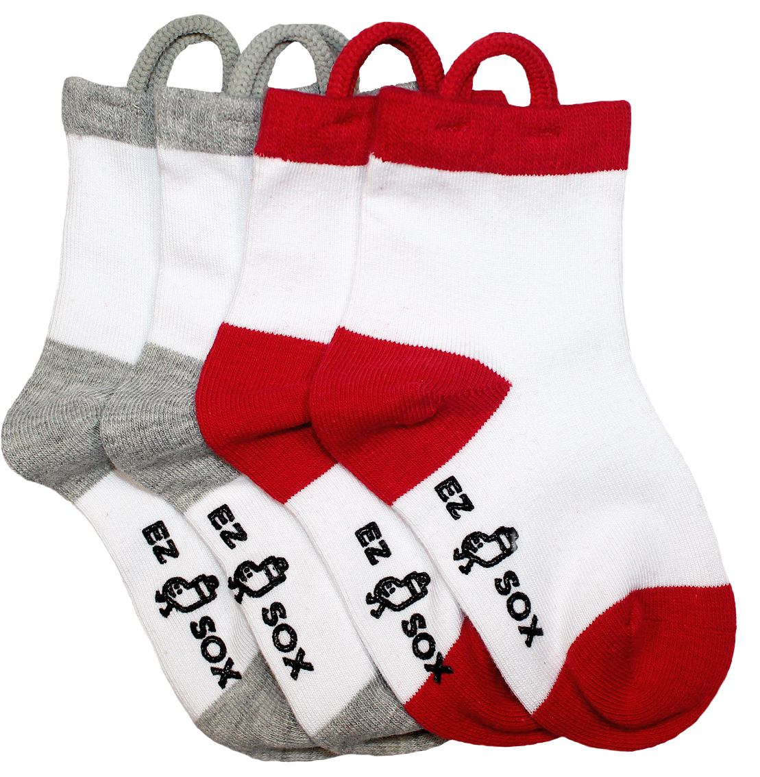 Ez Sox Kids White Socks, Seamless Toe, Pull Up Loops - Sock (1200x1200), Png Download