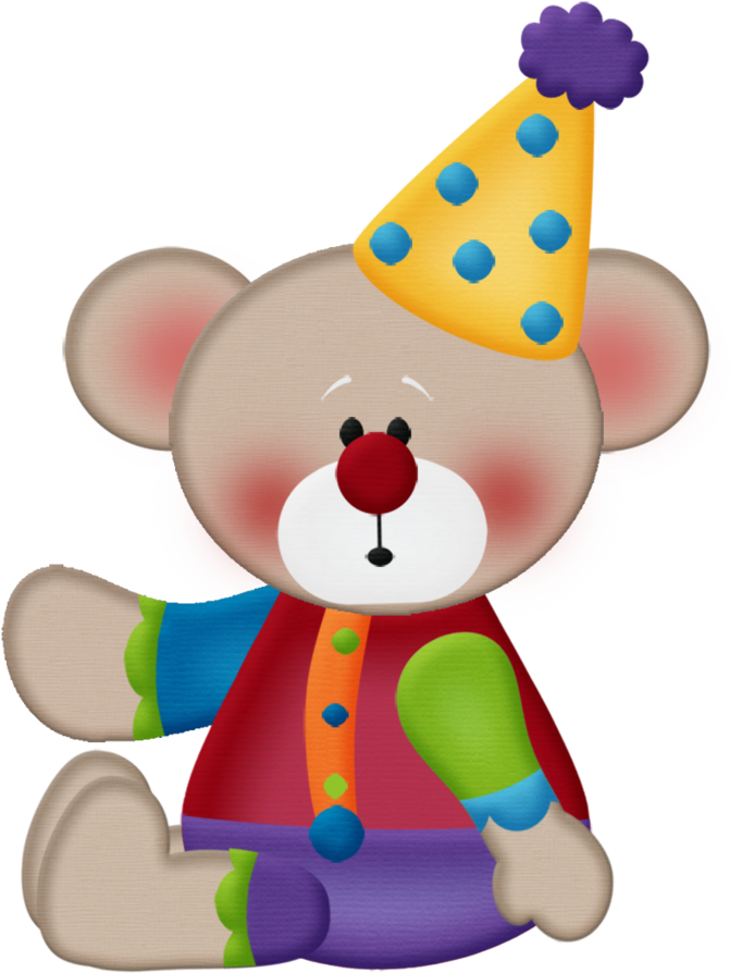 Clown Party, Circus Party, Art Birthday, Circus Birthday, - Payaso Tierno Animado (675x900), Png Download