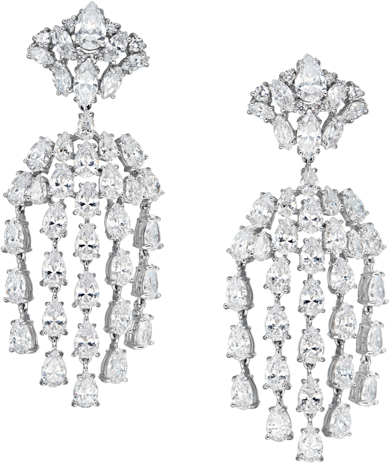 Annabelle Ciro Clip Chandelier Earrings Ciro Black (1024x1024), Png Download