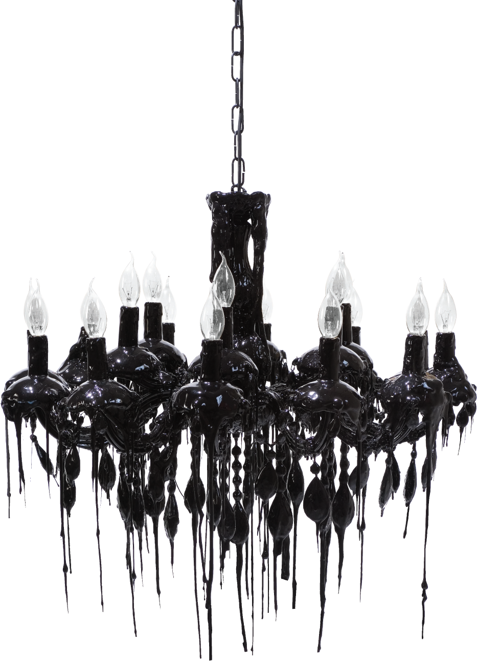 Restaurant Publique - Melting Chandelier (933x1292), Png Download