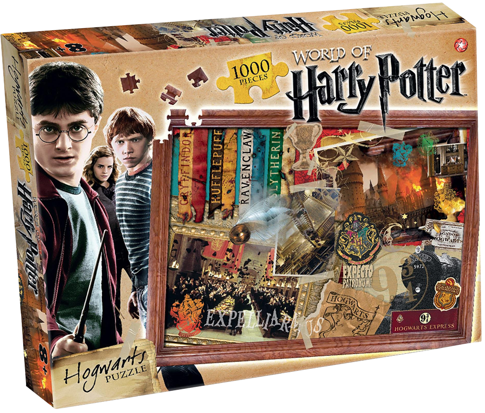 Harry - Harry Potter 1000 Pieces Puzzle - Hogwarts (1000x851), Png Download