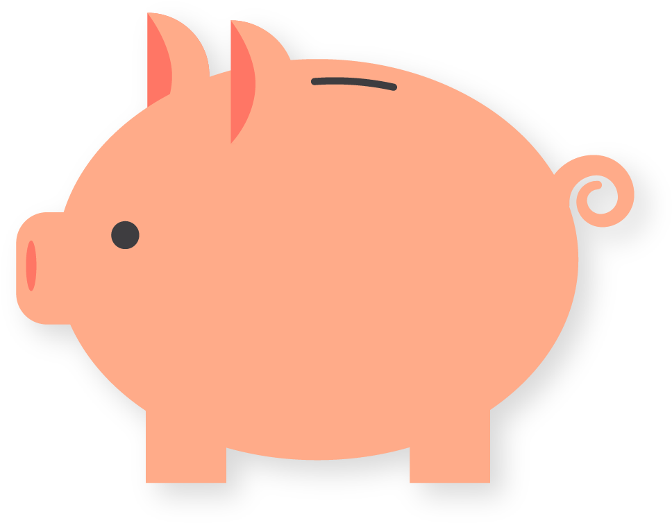 Clip Art Transparent Stock Domestic Clip Art Piggy (1001x788), Png Download