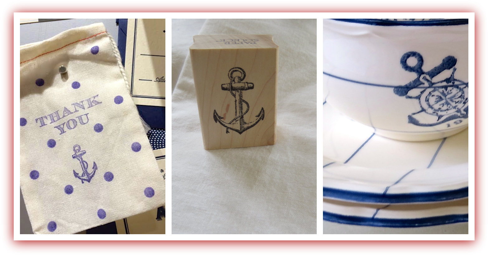 The Anchor Stamp Came Home With Me And Today's Order - Blue And White Porcelain (1580x834), Png Download